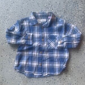 ZARA Kids - Toddler Boy Blue Plaid Shirt